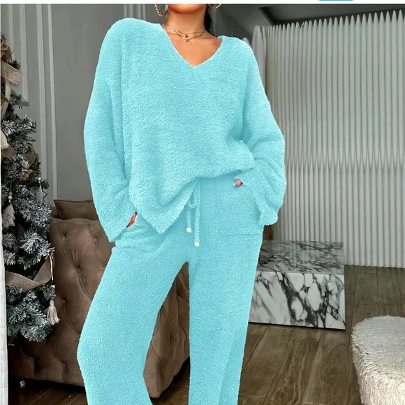 Cozy Blue Pajama Set - Picture 5 of 6